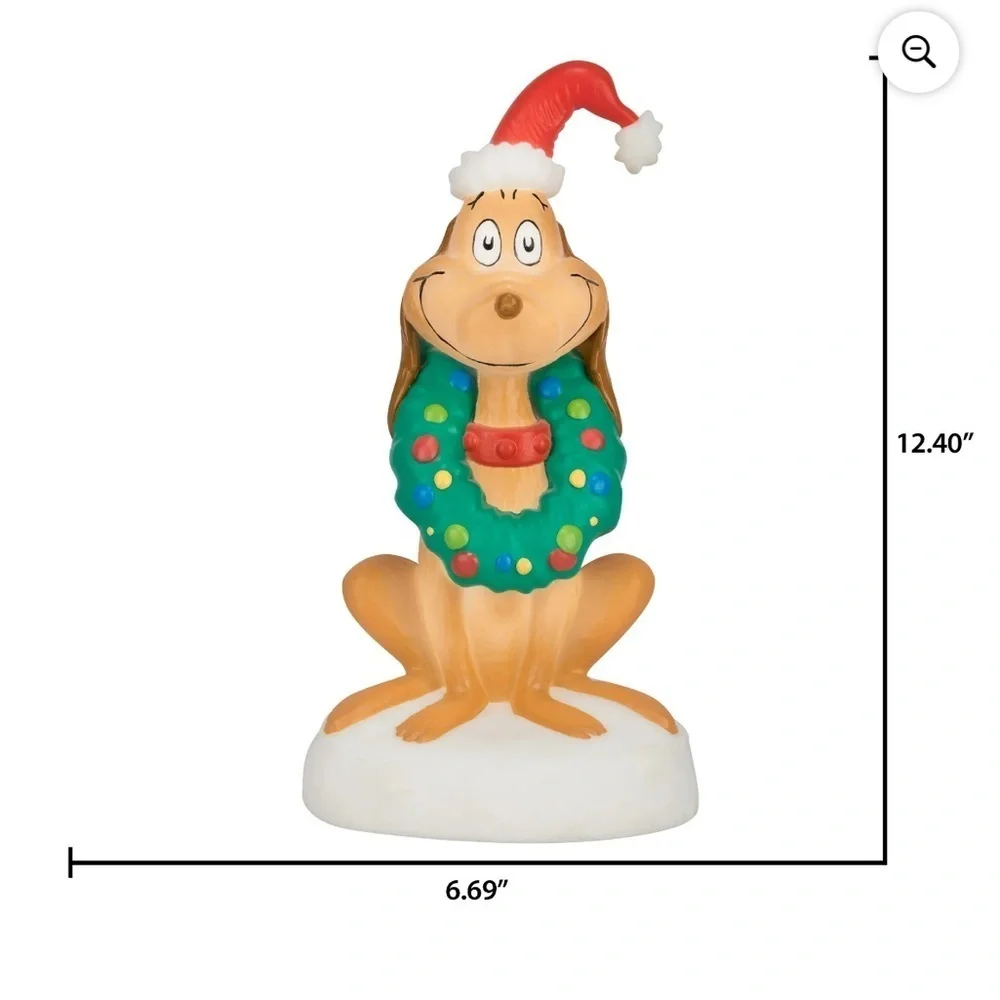 Dr. Seuss Grinch Max Blow Mold NEW Christmas Decor Dog Santa Hat